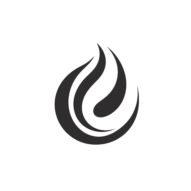 Vector vector of a minimalist black and white fire logo in vector format