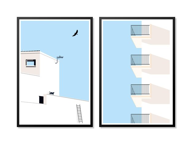 vector minimalist cover collection concept