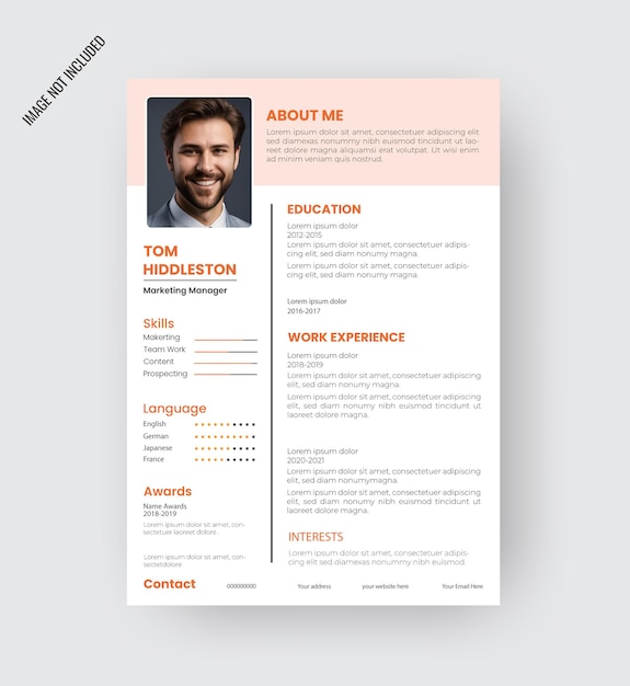 vector minimalist cv templates