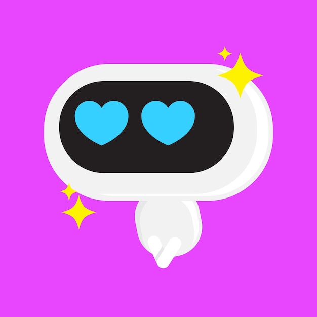 vector minimalist robot expression