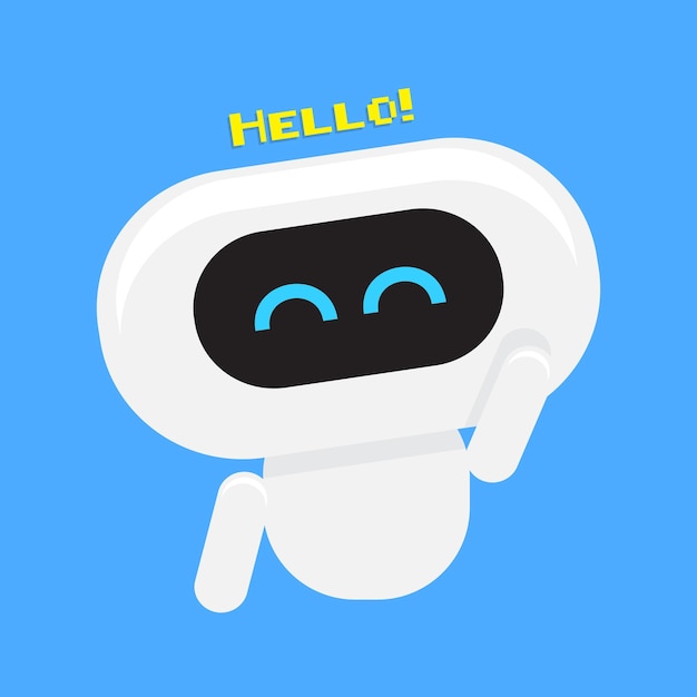 vector minimalist robot expression