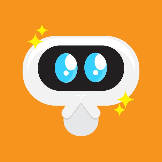 vector minimalist robot expression