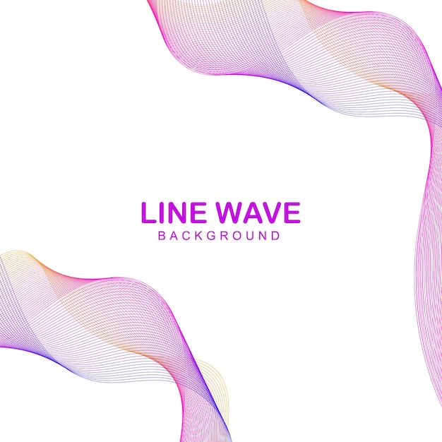 Vector minimalist simple background with wavy lines