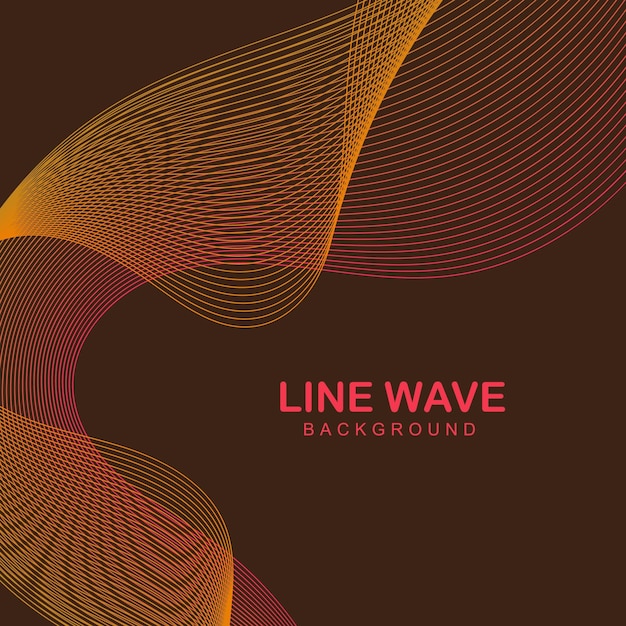 Vector minimalist simple background with wavy lines