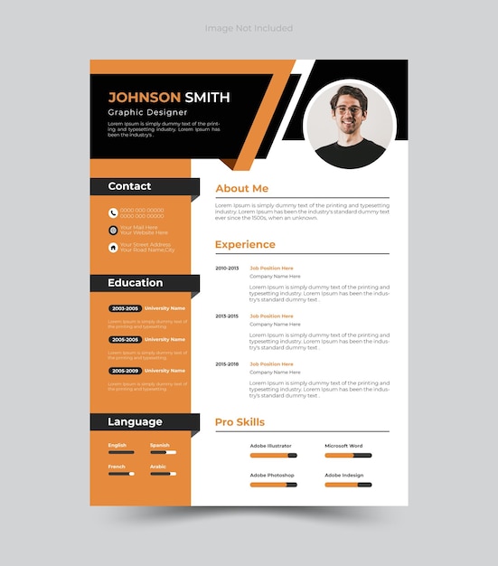 Vector minimalistische cv sjabloon