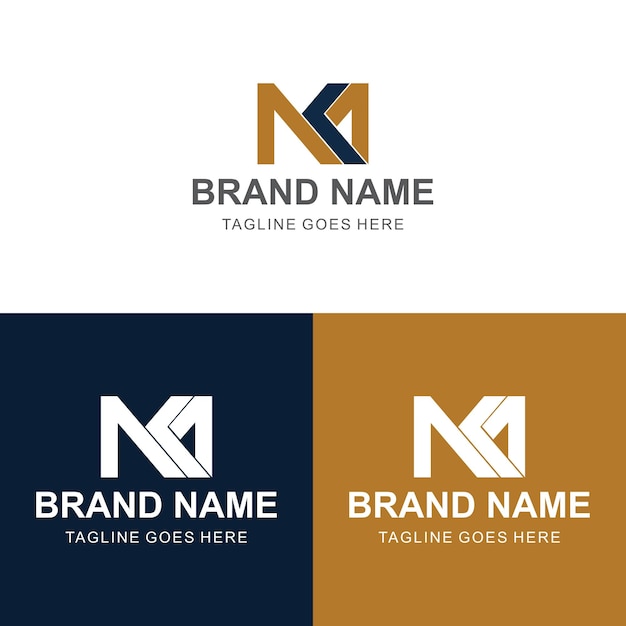 Vector mk letter logo initiële mk brief business logo vector ontwerpsjabloon