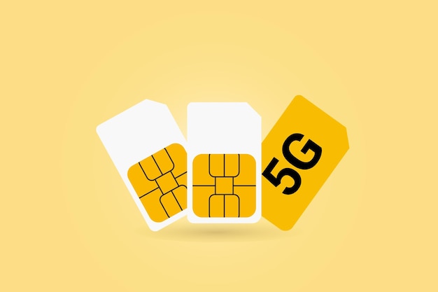 ベクトル モバイル 5 g sim カード チップ プロセッサ ベクトル、sim カード cpu プロセッサ。