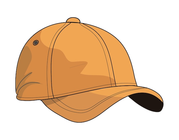 Vettore cappello da baseball di disegno vettoriale mockup isolato