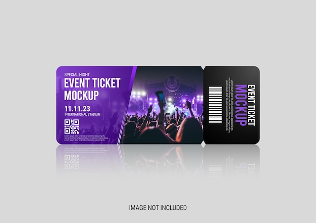 Vector vector mockup evenement elektronisch ticket.