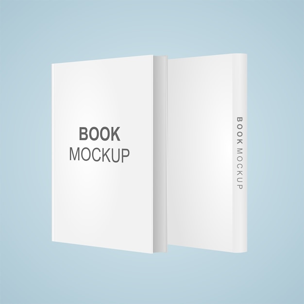 Vector vector mockup twee voor- en achterboeken