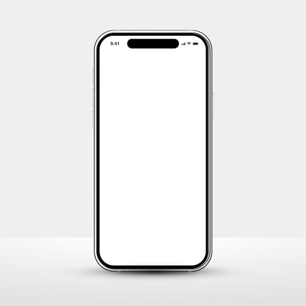 Vector mockup van een mobiele telefoon.