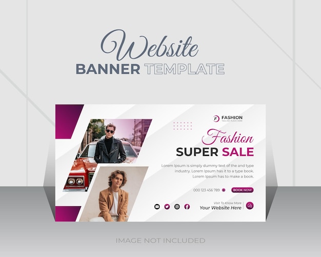 Vector mode verkoop website banner ontwerpsjabloon
