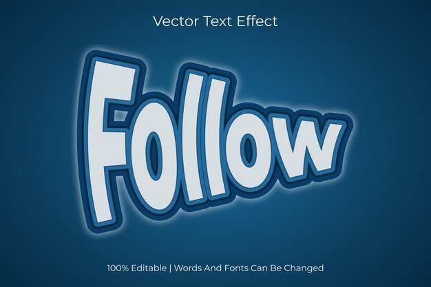 Vector modern 100 editable text effect style