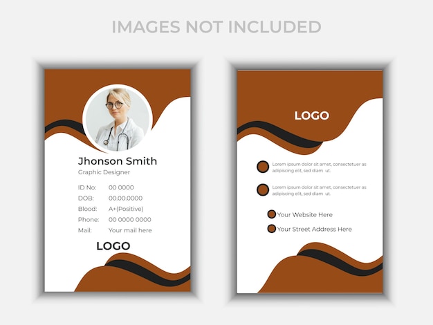 Vector modern abstract business id card template