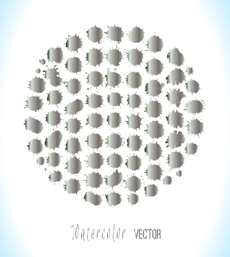 Vector vector modern abstract silver decor set of silver stains