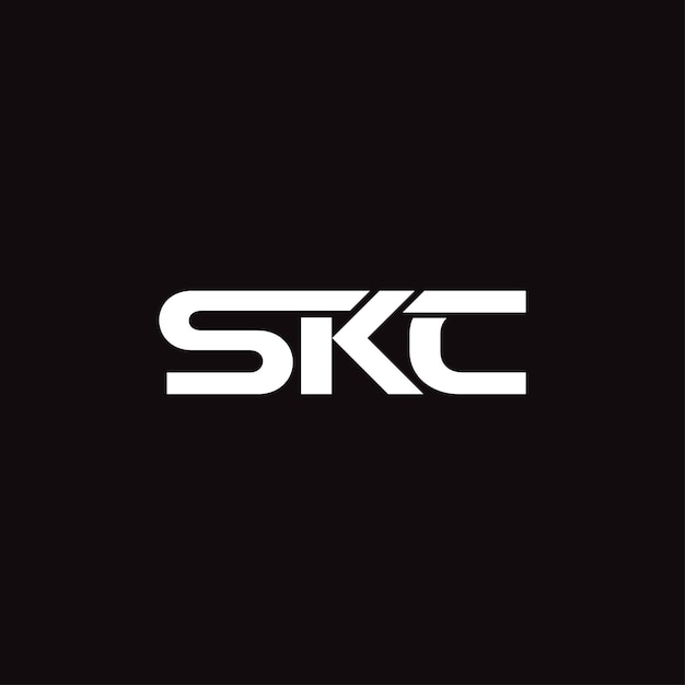 ベクトル現代抽象 SKC 文字ロゴ テンプレート プレミアム ベクトル