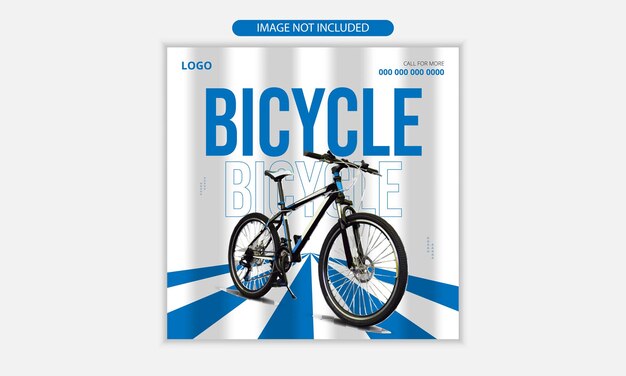 Vector modern bicycle sale social media post and banner design or square flyer