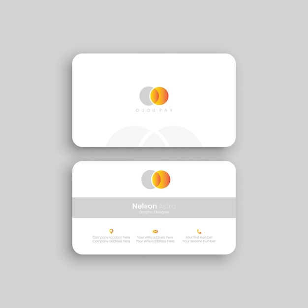 Vector modern business card design mockup