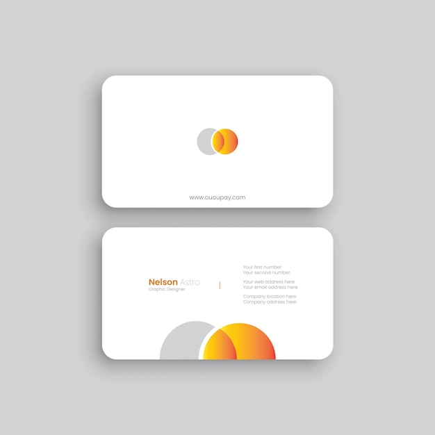 Vector vector modern business card design mockup