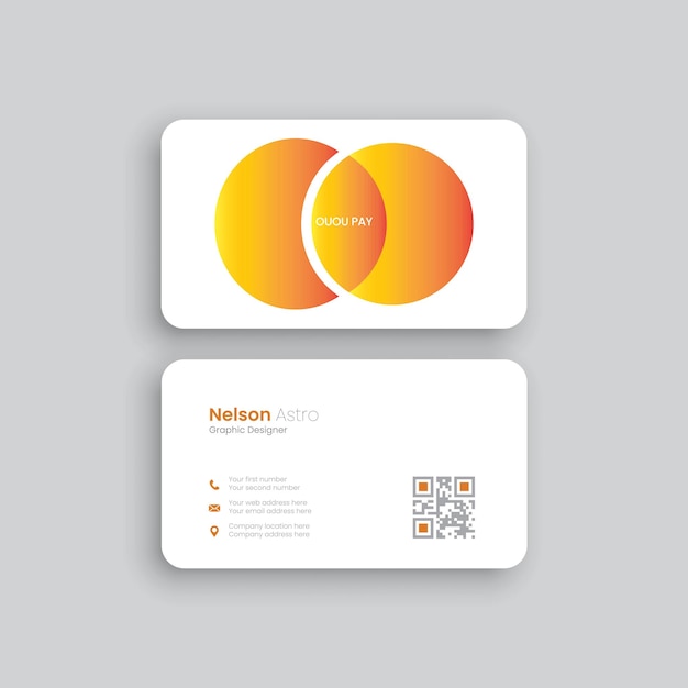 Vector modern business card design mockup