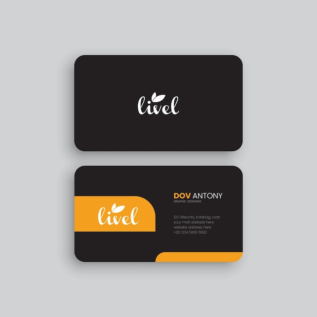 Vector modern business card design mockup