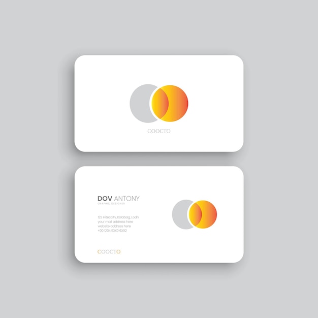 Vector vector modern business card template minimalistic business card design