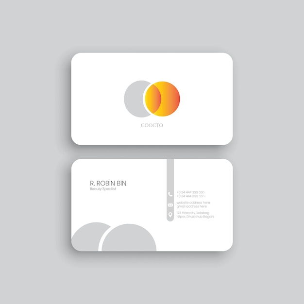 Vector modern business card template minimalistic business card design