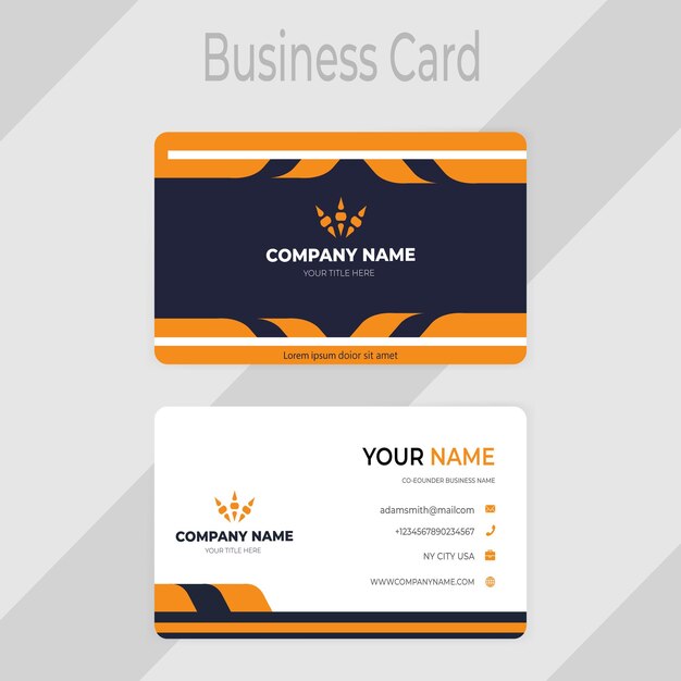 Vector modern business card template with abstract shapes