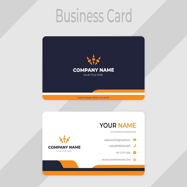 Vector modern business card template with abstract shapes