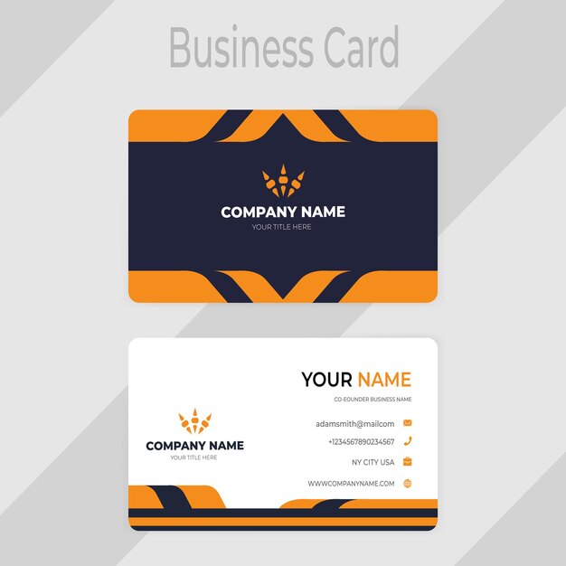 Vector modern business card template with abstract shapes