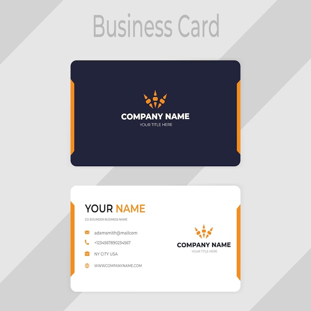 Vector modern business card template with abstract shapes