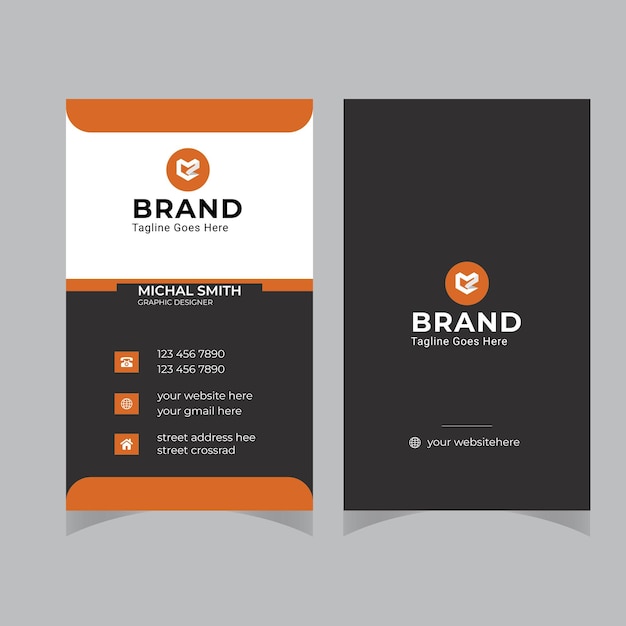 vector modern business cards template with 5 color variation