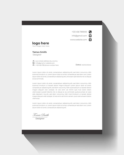 Corporate Letter Template Mockup Vectors Illustrations for Free Download Corporate Letter Template Mockup Vectors Illustrations for Free Download