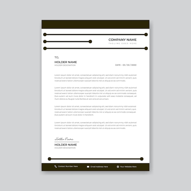 Vector modern business and corporate letterhead template