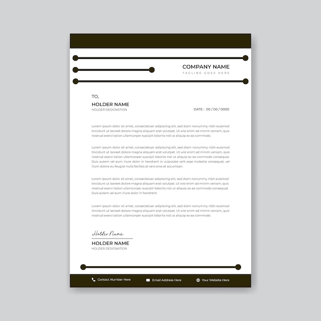 Vector modern business and corporate letterhead template