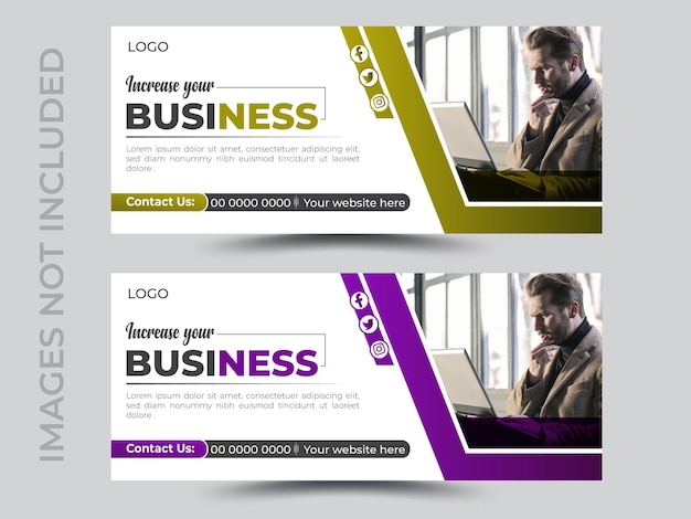 Vector vector modern business facebook cover design template and web banner