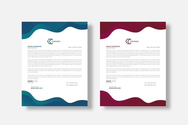 Vector modern business letterhead design template