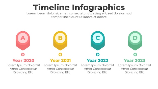 Vector modern business timeline infographic template