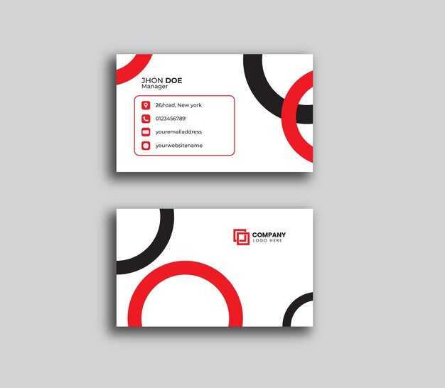 Vector modern and clean business card template