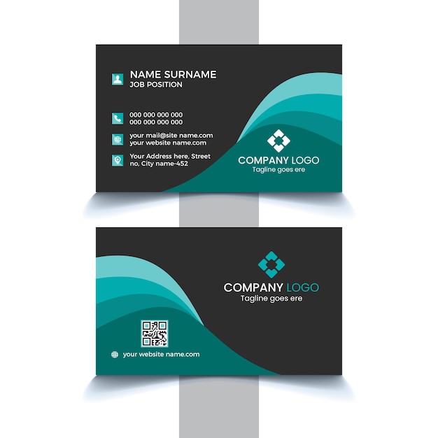 vector modern and clean professional business card template