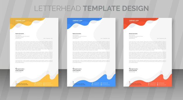 Vector modern company letterhead company cover page template