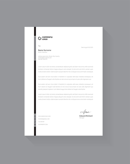vector modern company letterhead
