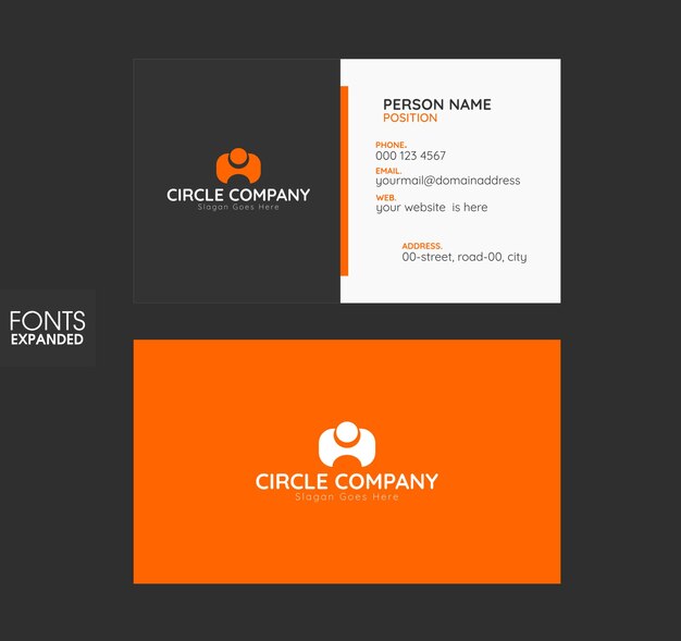 Vector vector modern corporate business card template design for company professional