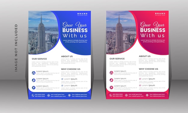 Vector modern corporate business multipurpose flyer layout design