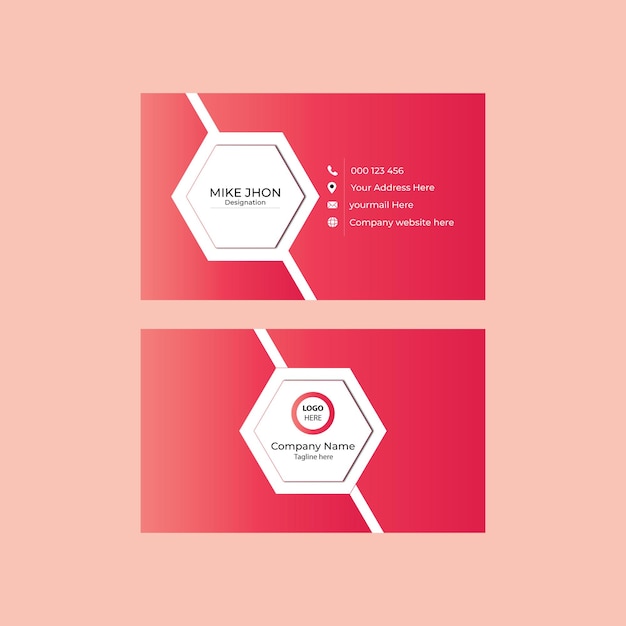 Vector Modern Creative and Clean Business Card Design Template.