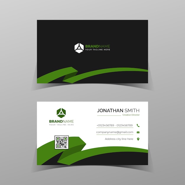 Vector Modern Creative and Clean Business Card Template green