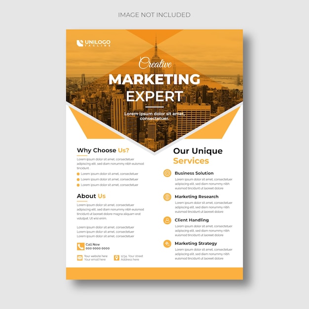 Vector Modern and creative digital marketing agency flyer template