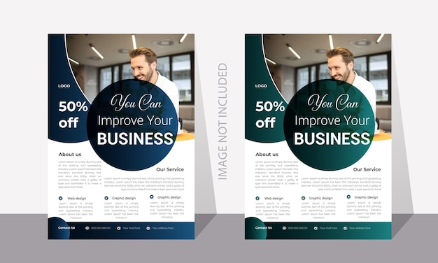 Vector modern creative flyer design template