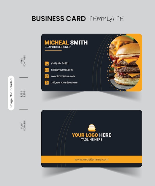 vector modern creative restaurant business card template design