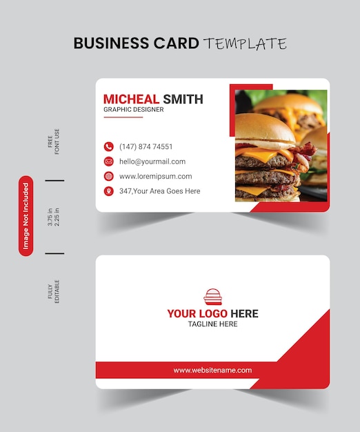 Vector modern creative restaurant business card template design